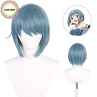 Safenh Anime Puella Magi Madoka Magica Miki Sayaka Cosplay Tóc Giả 40cm Xanh Xám Tóc Ngắn Chịu Nhiệt Tổng Hợp Tóc Giả VN