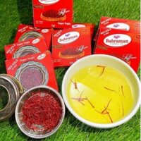 Saffron Nhụy Hoa Nghệ Tây Iran Loại 1 Negin thương hiệu Bahraman hộp thiếc Hộp 1gr