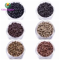Sahrai 1000 Chiếc Nhẫn Đồng Có Silicon, Nhẫn Nano Silicon Quyến Rũ 3.0mm, Tự Làm Tạo Kiểu Tóc Nhẫn Tóc Dreadlock Lót Hạt Tóc Salon