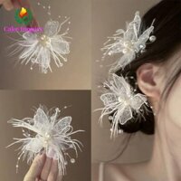 Sahrai 2 Chiếc Trang Sức Tóc Cưới, Kẹp Tóc Lông Cô Dâu Tinh Tế, Thanh Lịch Sang Trọng Cổ Tích Lông Bướm Kẹp Tóc Nữ