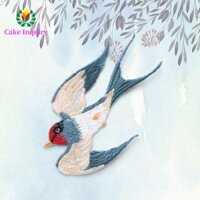 Sahrai 5 Miếng Dán Nuốt, DIY Sắt Trên Quần Áo Táo, Quần Áo Phụ Kiện Dính Thêu Quần Áo Miếng Dán Vỏ Điện Thoại