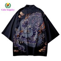 Sahrai Samurai Kimono, Anime Cosplay Rồng In Hình Kim Cương Phong Cách Nhật Bản, Thời Trang Rời Người Lớn Nam Nữ Truyền Thống Kimono Áo Khoác