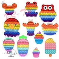 (Sài Gòn) Tấm Pop It Bubbles. Bóp bong bóng giảm căng thẳng
