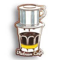 Saigonir Metal Lapel Pin - Cafe Sua Da