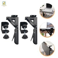 Sain 2 CÁI Giá đỡ tấm mở rộng máy tính để bàn, Giá đỡ kệ máy tính để bàn có thể gập lại hình chữ L, Chống rỉ sét Tiết kiệm không gian Kệ gấp treo tường hạng nặng Bàn làm việc