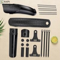 Sain Xe Đạp Vỏ Cứng Chắn Bùn, PVC Có Thể Điều Chỉnh Xe Đạp Phía Trước Phía Sau Chắn Bùn, Xe Đạp Đường Bộ Nhẹ Đen Bánh Trước / Bánh Sau MTB Bicyele Fender Phụ Kiện Xe Đạp