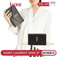 👜Saint Laurent YSL Túi Dây Xích WOC 9 ''Phong Bì Túi Dây Xích nữ 377828 bán chạy thanh lịch phổ biến