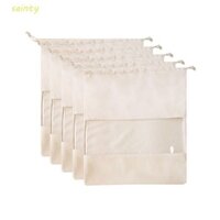 Sainty 3 Túi Xách Túi Chống Bụi, Dây Rút Giày Dung Tích Lớn Dụng Cụ Du Lịch, Bảo Vệ S M L Túi Trang Điểm Có Thể Gập Lại Quần Áo