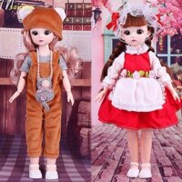 Sainty 30cm BJD Búp Bê Có Quần Áo, Tóc Cao Gót Dài Công Chúa Dress Up Búp Bê BJD, Đồ Chơi Nhà Chơi Anime Bóng Khớp Công Chúa Dễ Thương Bóng Trang Điểm Chung Búp Bê Trẻ Em