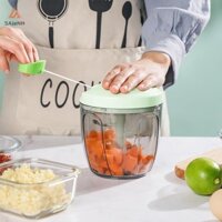 Sajenh Máy Xay Tỏi Cầm Tay Kéo Báo Chí Máy Xay Rau Củ Ớt Hành Cắt Masher Nhà Bếp Dụng Cụ Nấu Ăn Mới