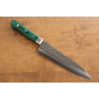 Sakai Takayuki VG10 Thép Damascus 17 lớp Dao đa năng Gyuto dao Nhật 180mm, Chuôi dao Gỗ Pakka xanh
