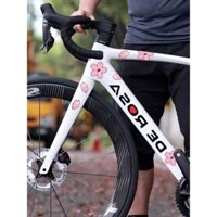 Sakura Body Sticker Hoa Mùa Xuân Mũ Bảo Hiểm Xe Đạp Fender Miếng Dán Xe Hơi Chống Nước Cánh Hoa Trầy Xước Miếng Dán