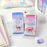 [SAKURA LIMITED EDITION] KẸO NGẬM STARBUCKS VỊ QUẢ MỌNG SUGAR-FREE PEACH BERRY MINTS