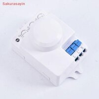 {Sakurasayin} Công tắc cảm biến lò vi sóng 5,8ghz HF 220V LED 360 độ Cảm biến cơ thể chuyển động mới