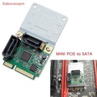 {Sakurasayin} Mini PCI-Express Sang 2 Cổng SATA 3.0 Mở Rộng Thẻ Mini PCIe Sang Dual SATA Thêm Vào Thẻ Mới