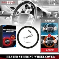 {Sakurasayin} Vỏ bọc vô lăng sưởi ấm 12V mới Mùa đông sưởi ấm ô tô sưởi ấm tay Máy sưởi vô lăng chống trượt Phụ kiện ô tô mới