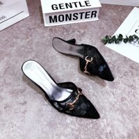 SALE 12-12 (Giày cao cấp nữ) Sục mũi nhọn lưới GD 7p - Siêu sang