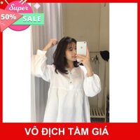 [Sale 1k giá hủy duyệt] [XẢ KHO_FREESHIP]  Áo baby doll cúc gỗ tay bồng chất thô mềm mát rẻ đẹp thời trang siêu yêu trẻ