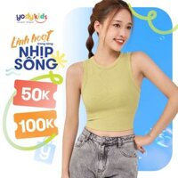 [SALE 30%] Áo Ba Lỗ Nữ YODY áo vải Thun Rip Dáng Basic Co Dãn Năng Động Thoải Mái Khi Vận Động BLN6030