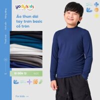 [SALE 30%] Áo giữ nhiệt trẻ em YODY thu đông cổ 3cm size lớn từ 10-13 tuổi ATK7051