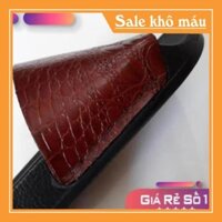 [Sale 3/3] Dép Nam Quai Ngang Thời Trang Da Thật Khâu Đế Bao Đi Mưa HKT Shop DNA551 Sale 11 :