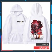 (SALE 50%) Áo Khoác Hoodie Free Fire [ HÀNG MỚI VỀ ] Chất Nỉ Màu Trắng Cực Chất Quỷ Vương