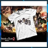 (SALE 50%) Áo thun Cotton Unisex - Anime - Attack on Titan - Eren và Mikasha