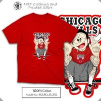 (SALE 50%) Áo thun in Doraemon Nobita Gangster Chicago Bulls Design (GS72) cực chất phong cách