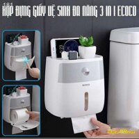 [SALE 50%] Hộp đựng Giấy Vệ Sinh ECOCO Cao cấp 2 tầng-Mua Online Chính Hãng-Hộp gắn tường- Chất Lượng, Kiểu Dáng Mới, Bả