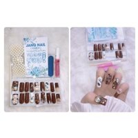 (SALE 50% - Kèm quà tặng) B1/ Bộ 24 Móng tay giả giá rẻ / Nailbox / Móng úp thiết kế ( kèm keo và dũa)