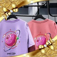 [SALE 50% OFF] Áo Thun Tay Lỡ DONUT TEE Unisex (Hồng/Tím) , áo thun tay lỡ, áo hoddie, quần kaki
