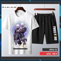 (SALE 50%) Set Bộ Đồ Quần Áo Thun Nam In Hình Free Fire Công Nghệ Hàn Quốc cotton giá rẻ - Lãng khách nữ hiệp
