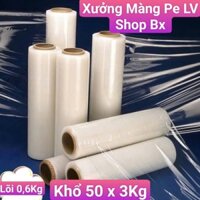 [SaLe 88%] Cuộn Màng Pe Trắng Khổ 50Cm Nặng 3Kg, Lõi Mỏng, Mic 17, 18 Độ Hít Cao .BX