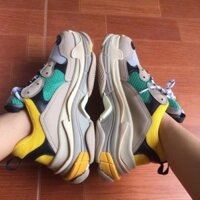 SALE 9.9 [Video+ảnh thật] Giày Balenciaga Triple S đế tách phân tầng màu xanh vàng Xịn Nhất : .  new O ˇ