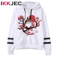 SALE- Áo Hoodie Họa Tiết Sọc Ngang In Hình Totoro Thời Trang Dành Cho Nam