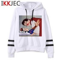 SALE- Áo Hoodie Nữ Họa Tiết Sọc Ngang Phong Cách Hip Hop