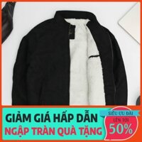 SALE Áo Khoác Nam Da Lộn - Áo Bomber Da Thiết Kế Vô Cùng Trẻ Trung ,Chất Liệu Da Lộn Dày Dặn AK99