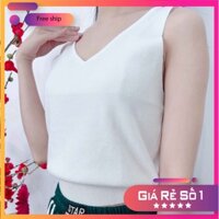 [Sale] Áo Len Sát Nách Cổ Tim - Áo Len Nữ Đẹp - Áo Len Croptop - Áo Gile Len Nữ - Thời Trang Nữ Rẻ COCOLU