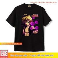 SALE- Áo thun Anime Thất hình đại tội Cuồng Long Meliodas màu đen M2806 - áo cực chất