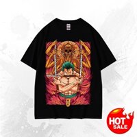 Sale Áo Thun Áo Anime Unisex Cổ Tròn Zoro One Piece Luffy G5, Zoro, Sanji, Ace Phông Tay Ngắn,  P0107