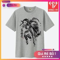 SALE- Áo Thun Màu Xám Anime Kimetsu no Yaiba Vải Cotton 4 Chiều F130  - ADT Store / uy tín chất lượng