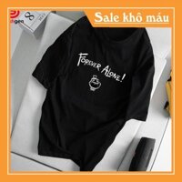 SALE- Áo thun nam tay lỡ DT624 Forever Alone Trước Ngực [40kg-110kg] 100% Cotton