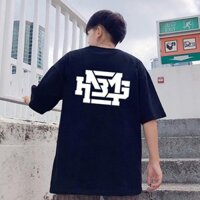(SALE) Áo Thun Tay Lỡ Unisex Đen HNBMG Siêu Chất
