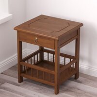 [SALE] Bàn cạnh giường ngủ đơn giản phòng ngủ nhỏ Tủ đầu giường phòng lưu trữ kệ tủ bên tre gỗ nguy