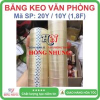 SALE Băng Keo Văn Phòng 20Y  10Yard, bản rộng 1,8F 1,8cm, chất keo siêu dính. - 10Yard