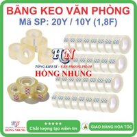 SALE Băng Keo Văn Phòng 20Y  10Yard, bản rộng 1,8F 1,8cm, chất keo siêu dính. - 20Yard