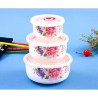 [SALE] BỘ 3 THỐ SỨ CÓ NẮP HÚT CHÂN KHÔNG - Cam Kết Chất Lượng