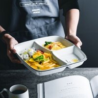 [SALE] Bộ đồ ăn bằng sứ chia đĩa chia cho trẻ em Đĩa chia bữa sáng Đĩa chia sáng tạo hộ gia đình gi