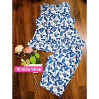 [SALE] Bộ Tole Lửng Sát Nách Mặc Nhà, Bộ Lanh Nữ Mềm Mát