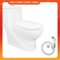 (SALE) Bồn Cầu Viglacera V38 Nắp Êm V38M + Vòi Xịt VG826- hàng chính hãng giao hàng có phiếu bảo hành